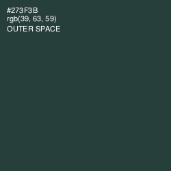 #273F3B - Outer Space Color Image