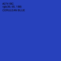 #2741BC - Cerulean Blue Color Image