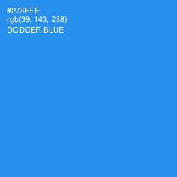 #278FEE - Dodger Blue Color Image