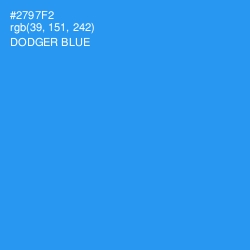 #2797F2 - Dodger Blue Color Image