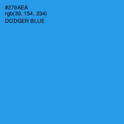 #279AEA - Dodger Blue Color Image