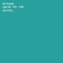 #27A09E - Keppel Color Image