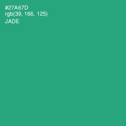 #27A67D - Jade Color Image