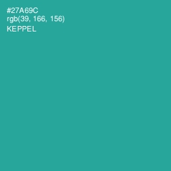 #27A69C - Keppel Color Image