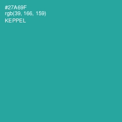 #27A69F - Keppel Color Image