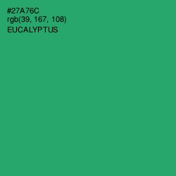 #27A76C - Eucalyptus Color Image