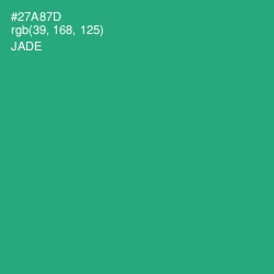 #27A87D - Jade Color Image