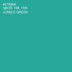 #27A89A - Jungle Green Color Image