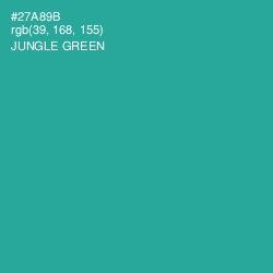 #27A89B - Jungle Green Color Image