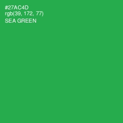 #27AC4D - Sea Green Color Image