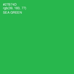 #27B74D - Sea Green Color Image