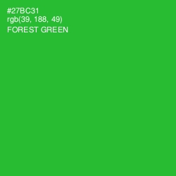 #27BC31 - Forest Green Color Image