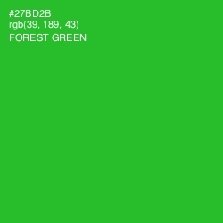 #27BD2B - Forest Green Color Image