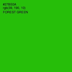 #27BE0A - Forest Green Color Image