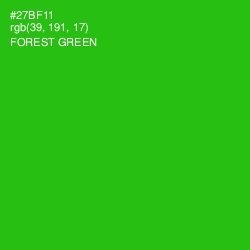 #27BF11 - Forest Green Color Image