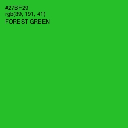 #27BF29 - Forest Green Color Image