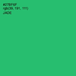 #27BF6F - Jade Color Image