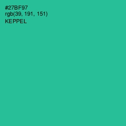 #27BF97 - Keppel Color Image