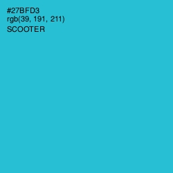 #27BFD3 - Scooter Color Image