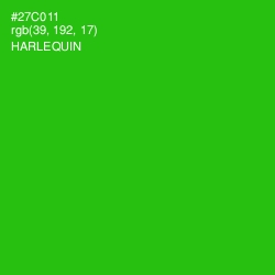 #27C011 - Harlequin Color Image