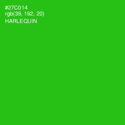 #27C014 - Harlequin Color Image