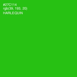 #27C114 - Harlequin Color Image