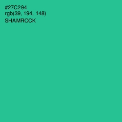 #27C294 - Shamrock Color Image