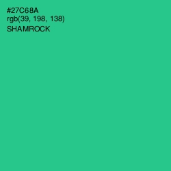 #27C68A - Shamrock Color Image