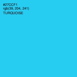 #27CCF1 - Turquoise Color Image
