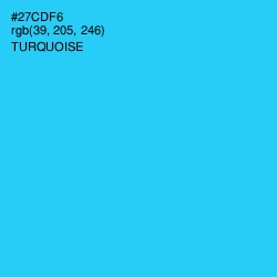 #27CDF6 - Turquoise Color Image