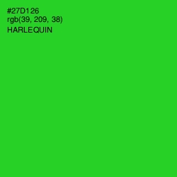 #27D126 - Harlequin Color Image