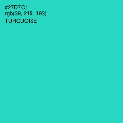 #27D7C1 - Turquoise Color Image