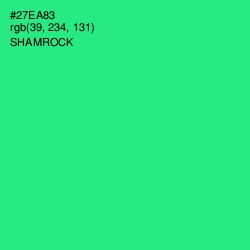 #27EA83 - Shamrock Color Image