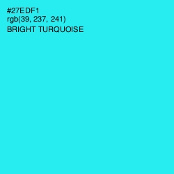 #27EDF1 - Bright Turquoise Color Image