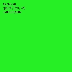 #27EF26 - Harlequin Color Image