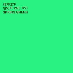 #27F27F - Spring Green Color Image