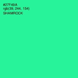 #27F49A - Shamrock Color Image