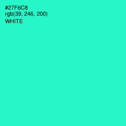 #27F6C8 - Turquoise Color Image