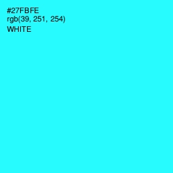 #27FBFE - Cyan / Aqua Color Image