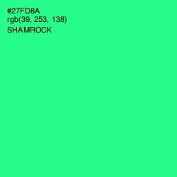 #27FD8A - Shamrock Color Image