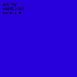 #2800DC - Dark Blue Color Image