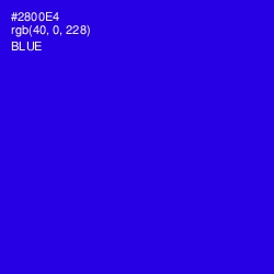 #2800E4 - Blue Color Image