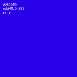 #2800E9 - Blue Color Image