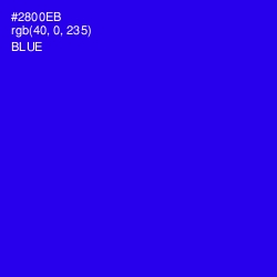 #2800EB - Blue Color Image