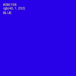 #2801E8 - Blue Color Image