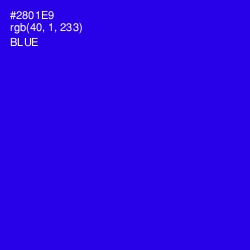 #2801E9 - Blue Color Image