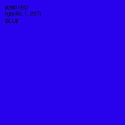 #2801ED - Blue Color Image