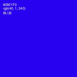 #2801F0 - Blue Color Image