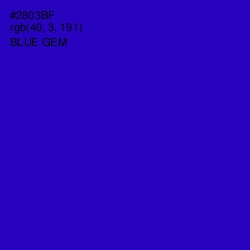 #2803BF - Blue Gem Color Image