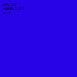 #2803E7 - Blue Color Image